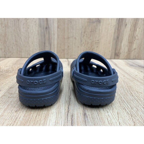 Crocs Classic Kid's US 1 Clogs Black Ankle Strap Round Toe Comfort Slip On Shoes - Picture 7 of 16